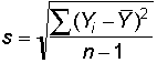 formula for standard deviation